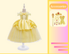 Princess Belle Inspired Girls Dress Costume