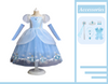 Kinder-Cinderella-inspiriertes Prinzessinnenkleid