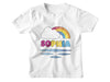 a white shirt with a rainbow and the word sophha on it