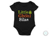 a black bodysuit with the words little ghoul slas on it