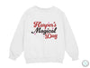 a white sweatshirt with the words harper&#39;s magic day printed on it