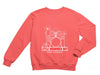 a pink sweatshirt with the words little drummer boy on it