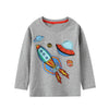 SkipStars Boys Long Sleeve Spaceship Top