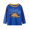 SkipStars Boys Long Sleeve Dino Print Top Blue