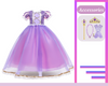 Prinzessin Rapunzel inspiriertes Kleid für kleine Mädchen