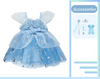 Robe à manches courtes pour filles inspirée de la princesse Elsa