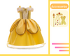 Prinzessin Belle inspiriertes Mädchenkleid für Prinzessin