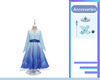 Elsa Frozen inspiriert Mädchen Prinzessin Elsa Kleid 3-tlg