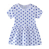 WHITE POLKA DOT SHORT SLEEVE PARTY DRESS - SkipStars