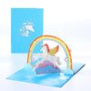 Carte d'anniversaire pop-up licorne arc-en-ciel faite à la main Carte de vœux