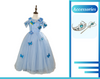 Cinderella Inspired Butterfly Theme Girls Dress