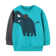 Langärmliges niedliches Baby-Elefant-Thema-Jungen-Sweatshirt