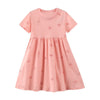 Kurzärmliges Mädchenkleid mit schönem Regenbogenmuster in Pink | Kleinkind Kind Baby Mädchen Kleid Geschenk Prinzessin Mädchen Kleider Tücher 2-8 Jahre