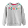 Sweat-shirt à manches longues pour filles de style floral mignon