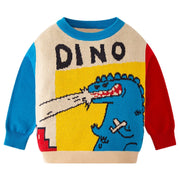 Langarm-Dino-Sweatshirt für kleine Jungen