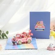 Personalized Romantic Love Car Pop-Up Greeting Card - Perfect for Congrats, Love you Card, Birthdays & Thinking of You Cards!